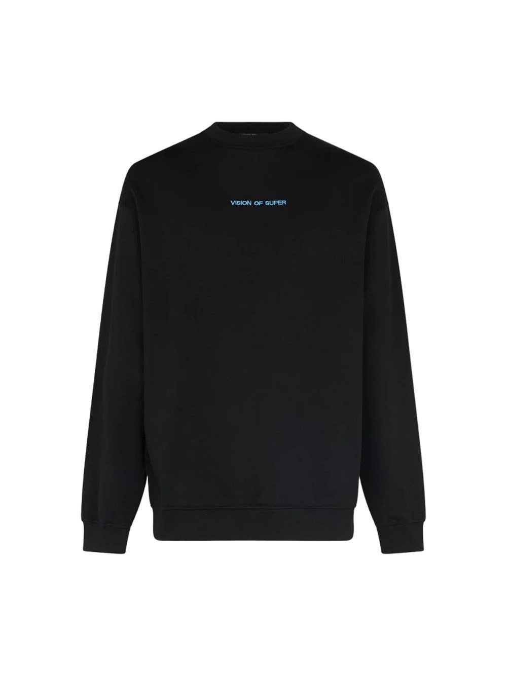 Vision Of Super Black Crewneck Sweatshirt With Silk-screen Printed Butterfly Graphics.