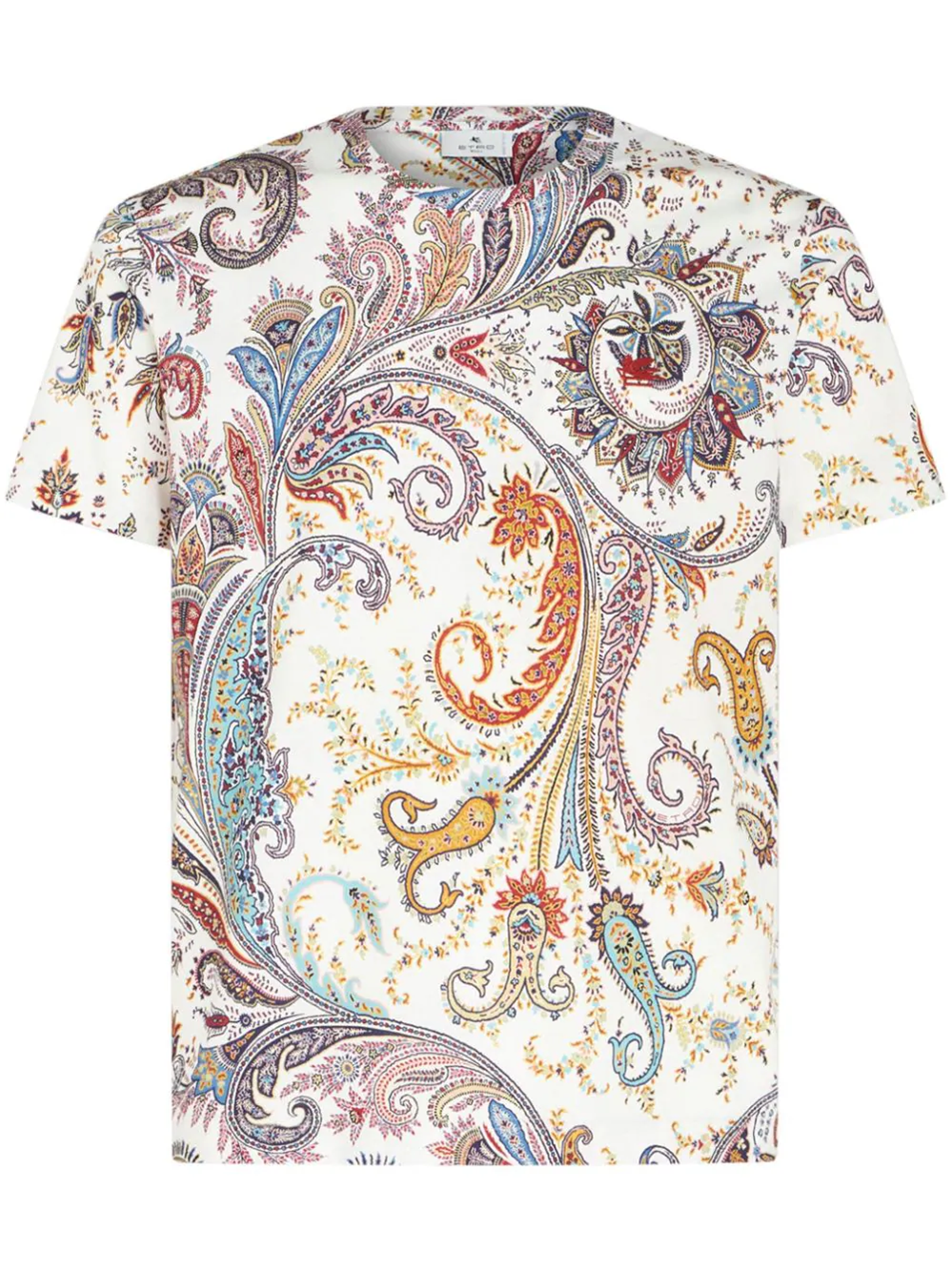 Shop Etro T-shirt With Paisley Print In Multicolour