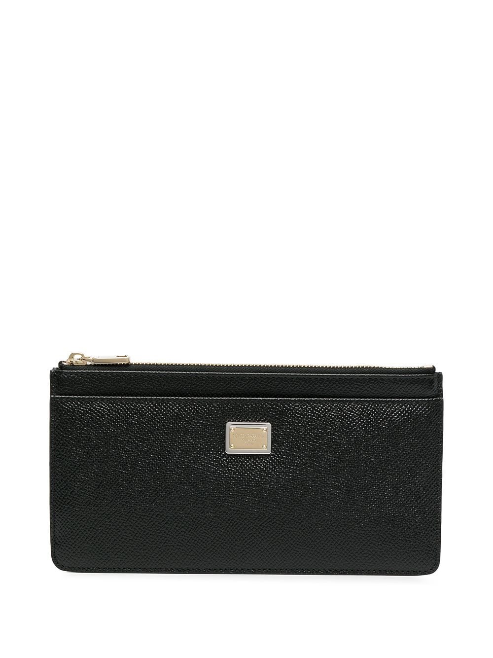 Shop Dolce & Gabbana Coin Purse With Logo Plaque In Black