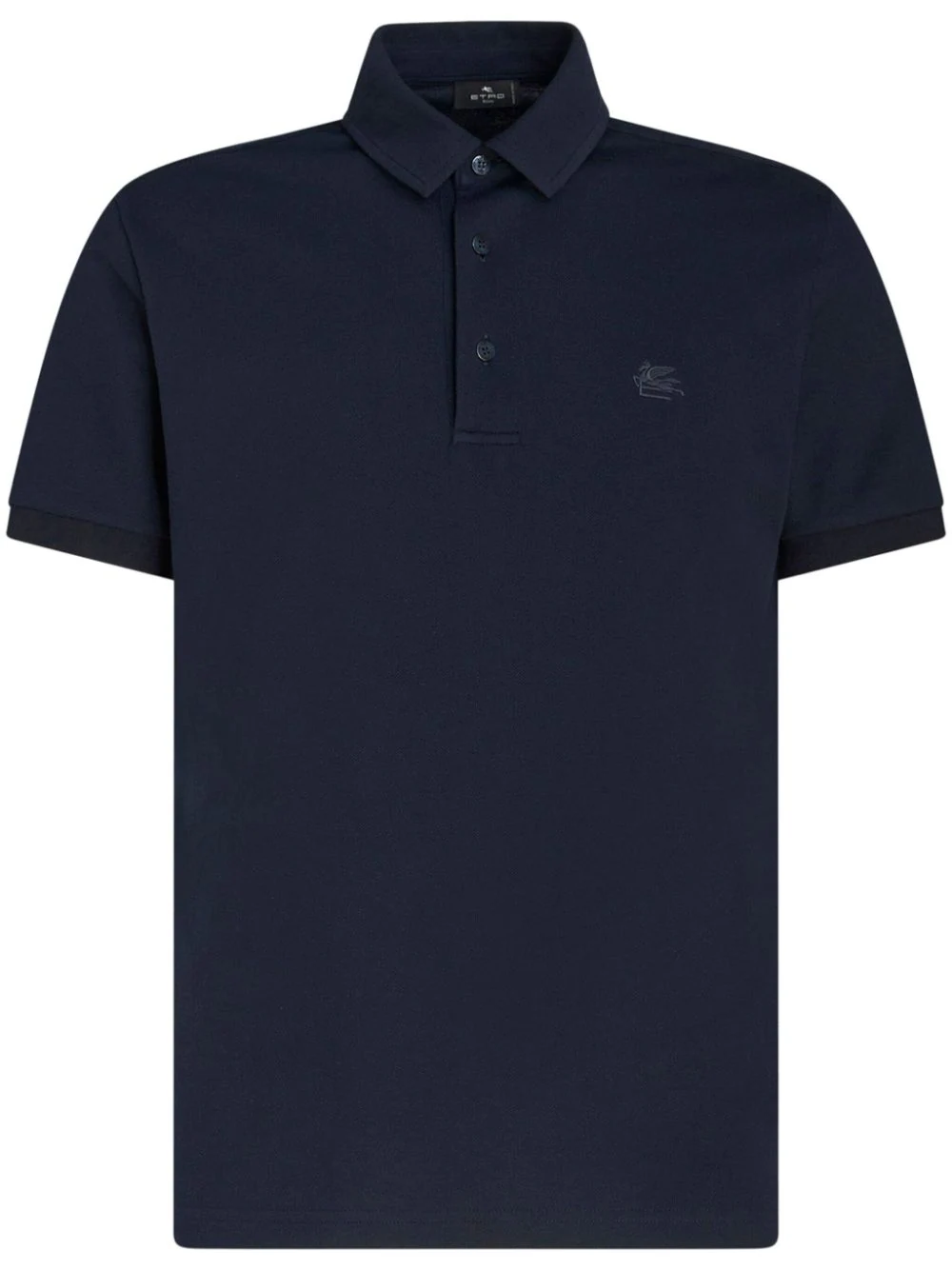 Shop Etro Polo Shirt With Pegasus Embroidery In Blue