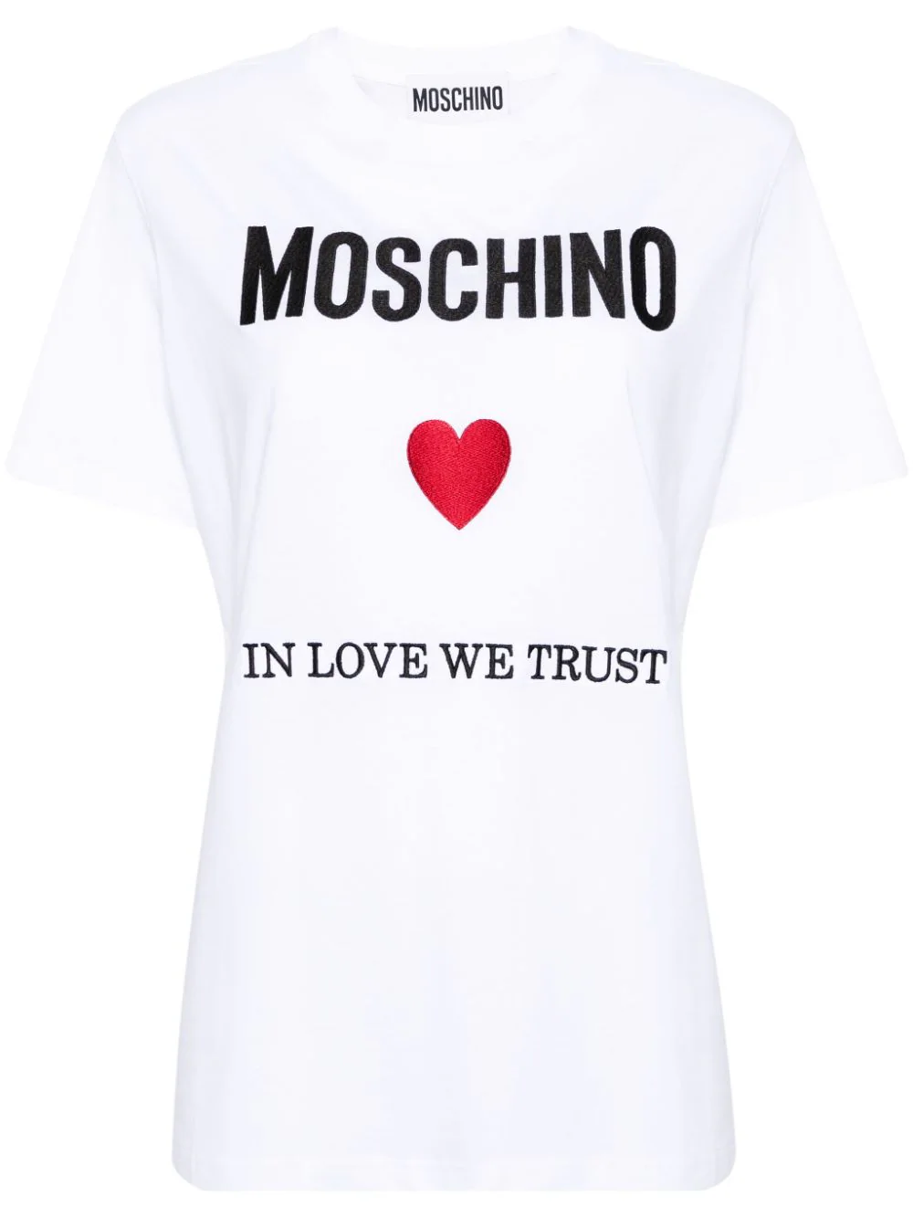 Moschino Couture Couture In Love We Trust T Shirt In White