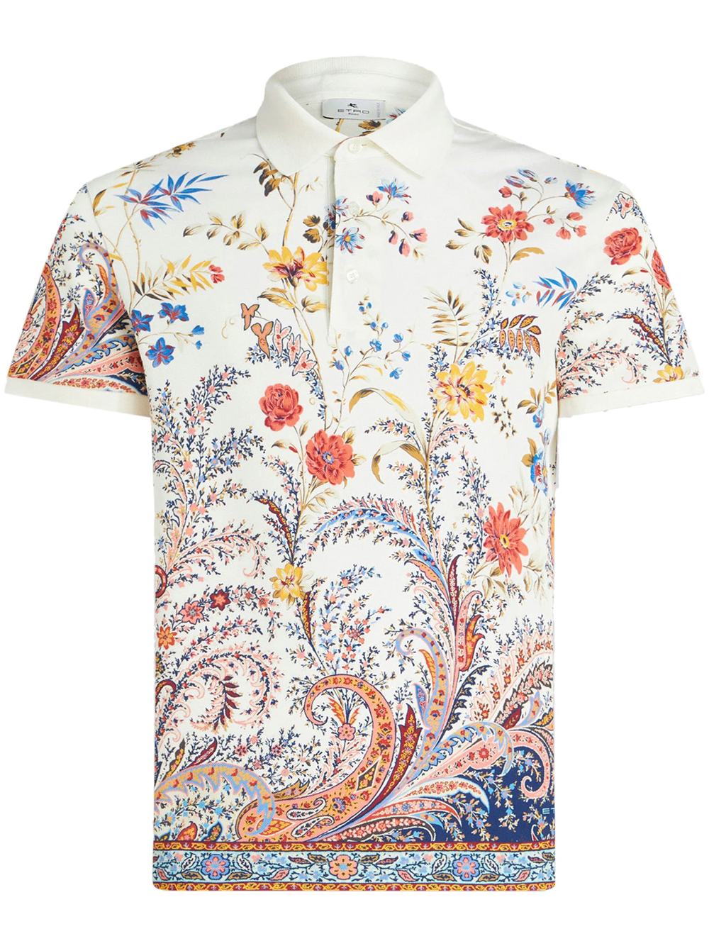 Shop Etro Floral Polo Shirt In Multicolour