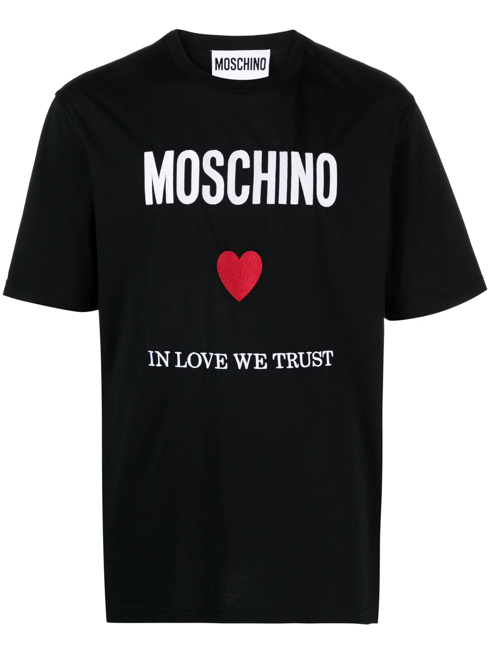 Shop Moschino T-shirt With Embroidery In Black