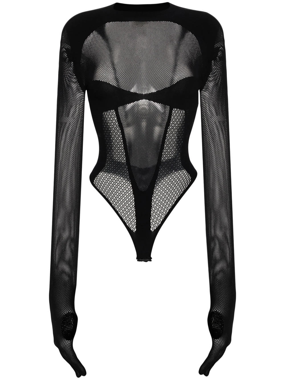 Shop Gcds Bodysuit With Insert Design In Black
