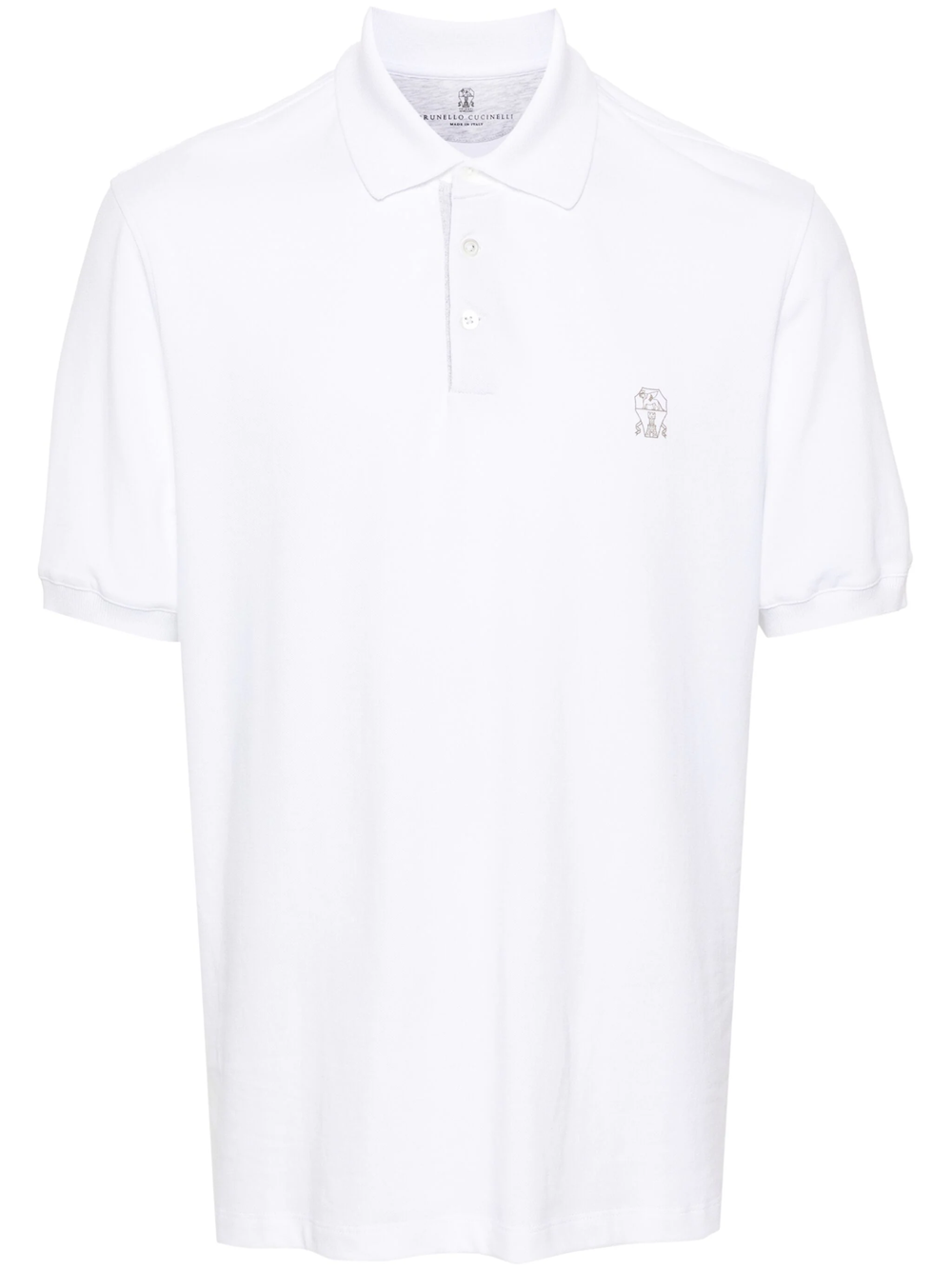 Brunello Cucinelli Polo Shirt With Embroidery In White