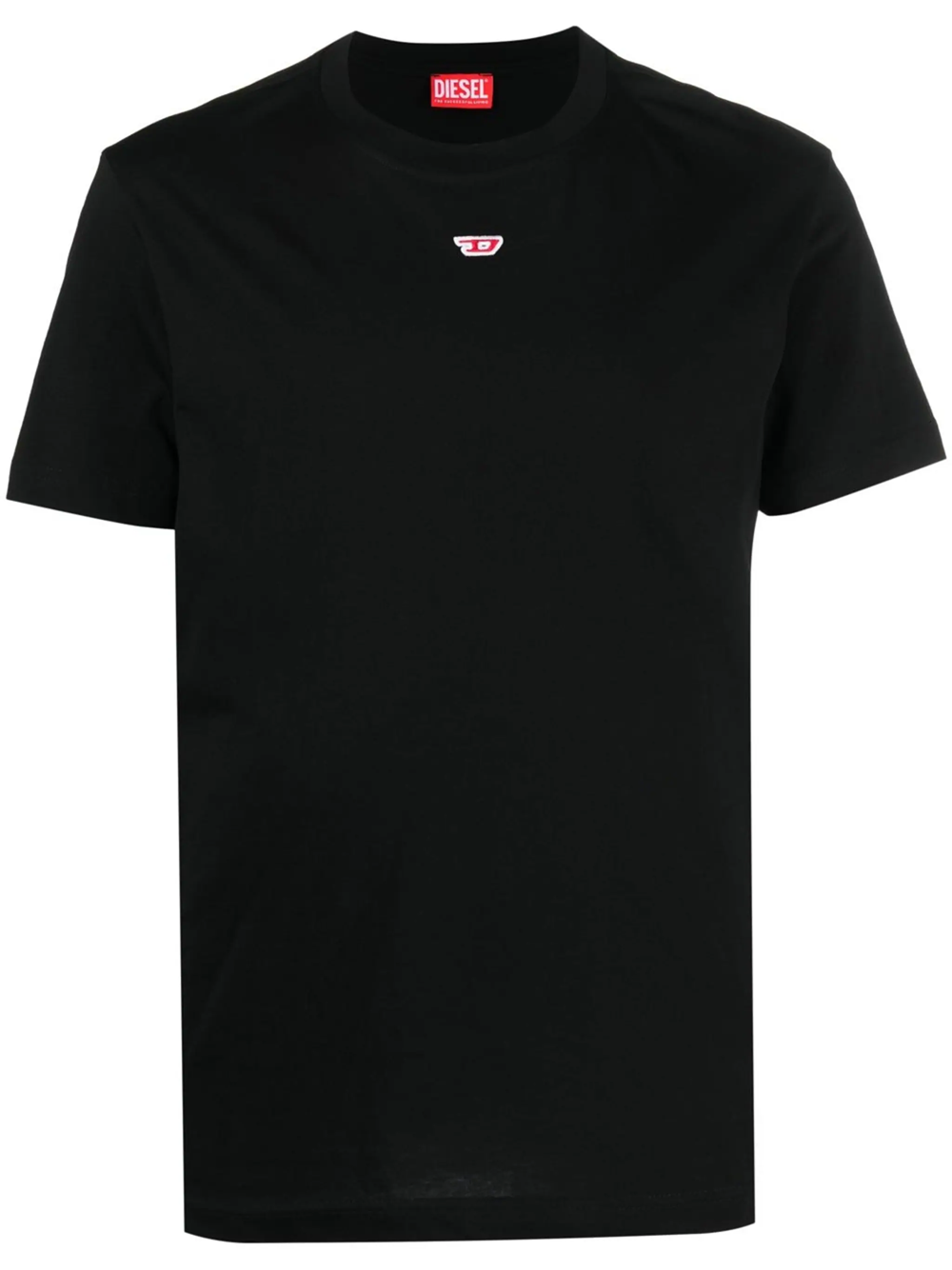 Shop Diesel T-shirt With Embroidery In Black