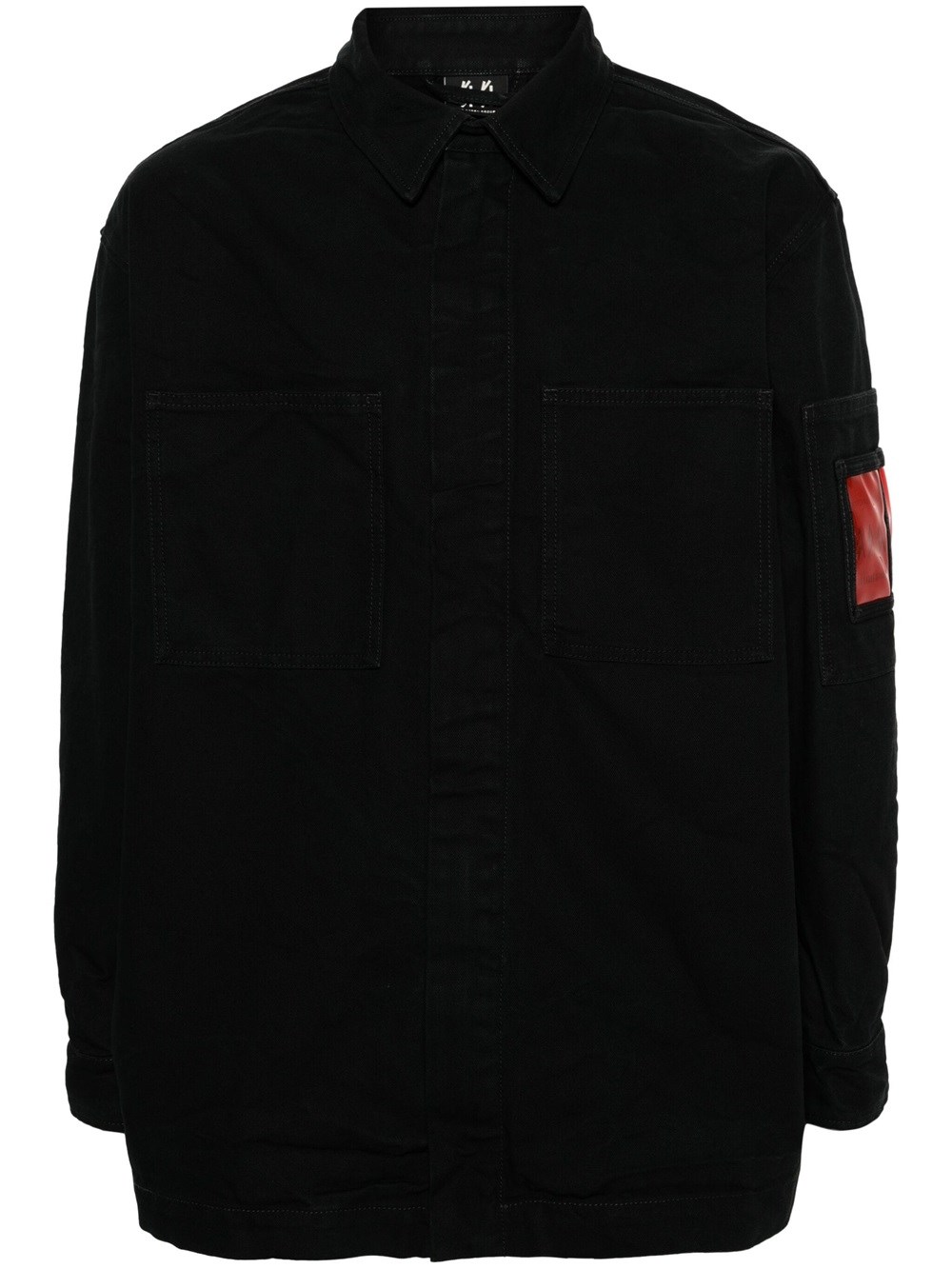 Shop 44 Label Group Cotton Overshirt For Hangovers In Black