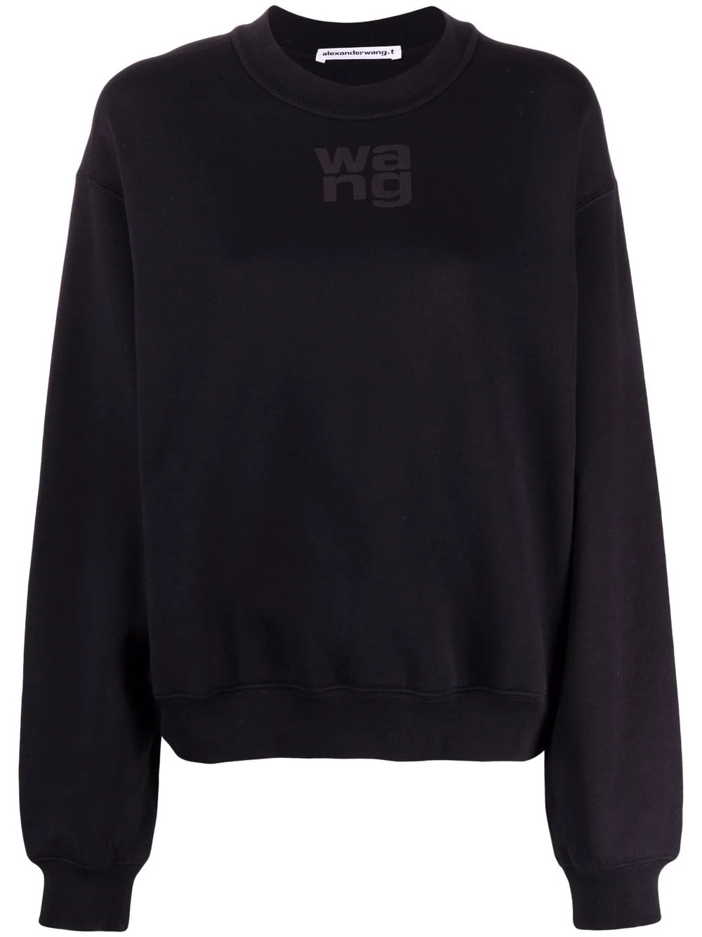 Shop Alexander Wang Crewneck Sweatshirt With Print In Black