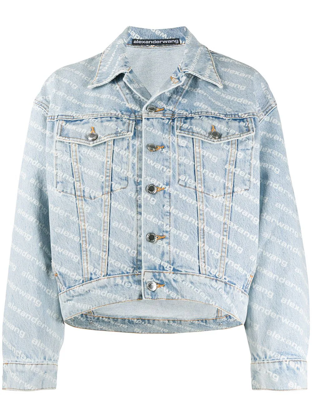 ALEXANDER WANG ALEXANDER WANG FALLING BACK DENIM JACKET WITH PRINT
