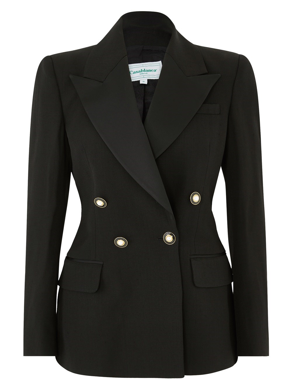 Casablanca Double-breasted Tuxedo Jacket In Black