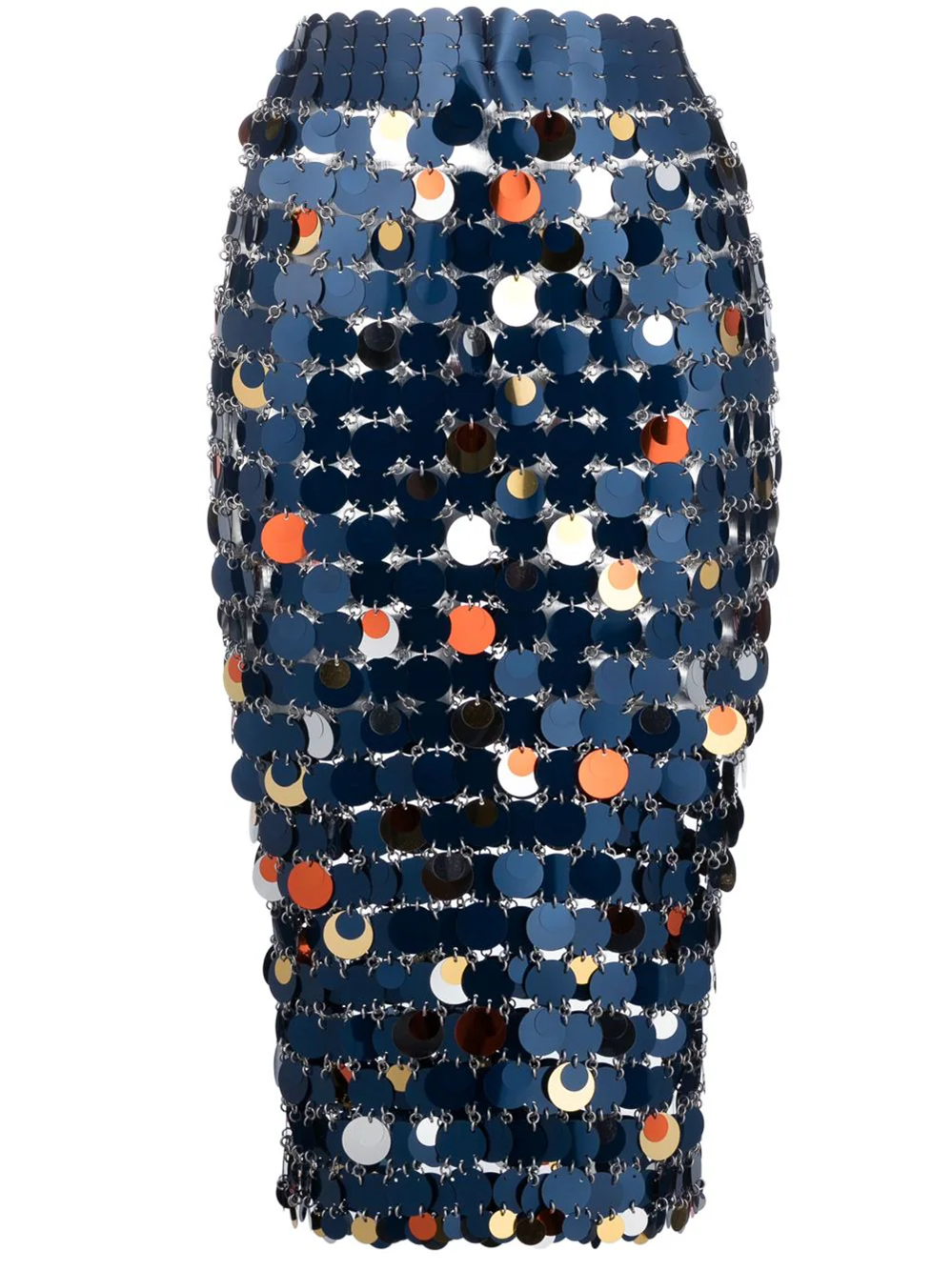 RABANNE MIDI PENCIL SKIRT IN SEQUIN KNIT