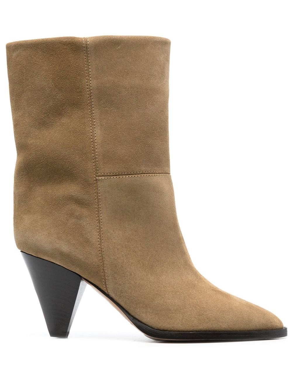 Isabel Marant 70mm Pointed Toe Boots In Nude & Neutrals