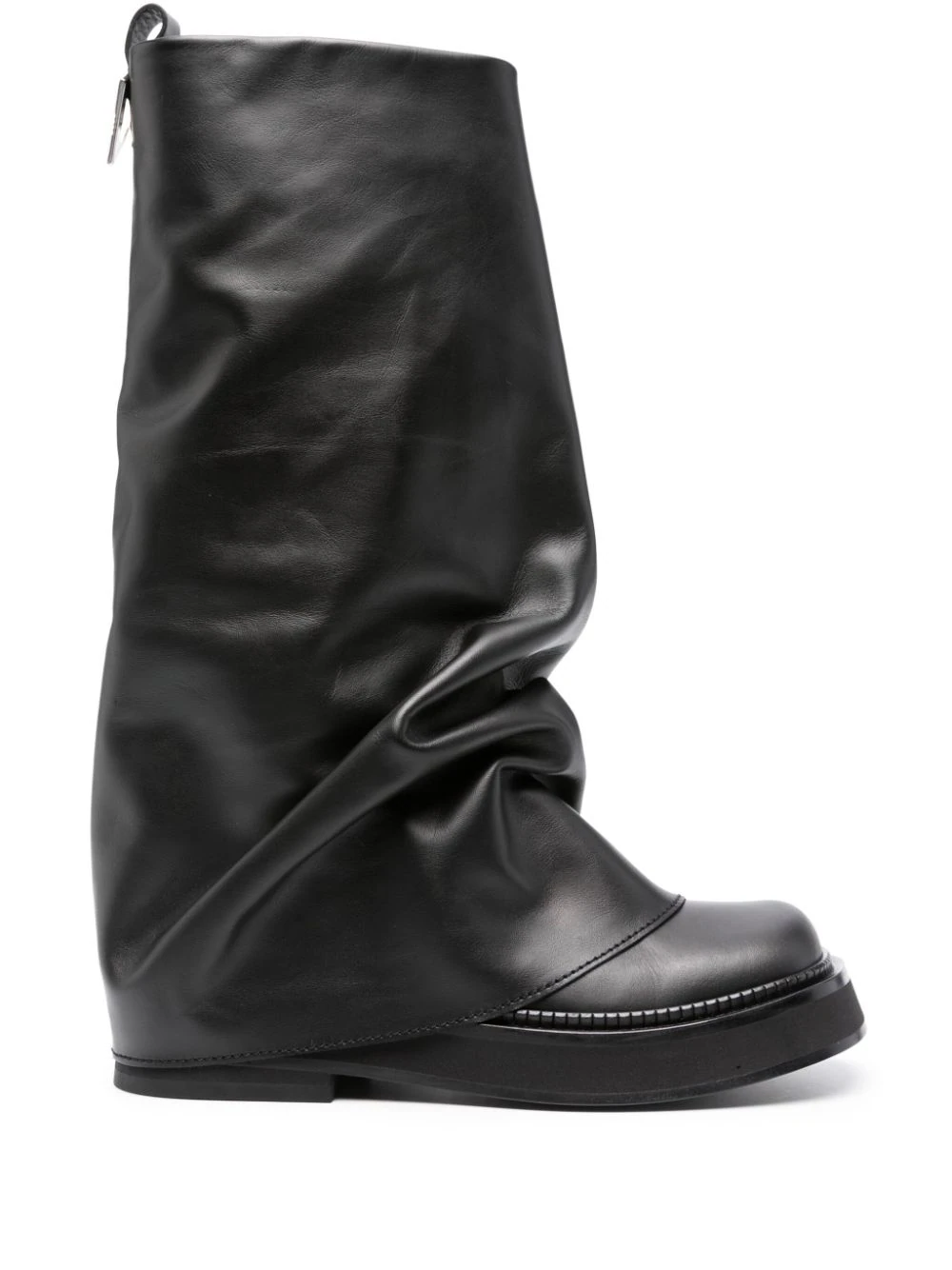 Shop Attico Robin Leather Boots In Black