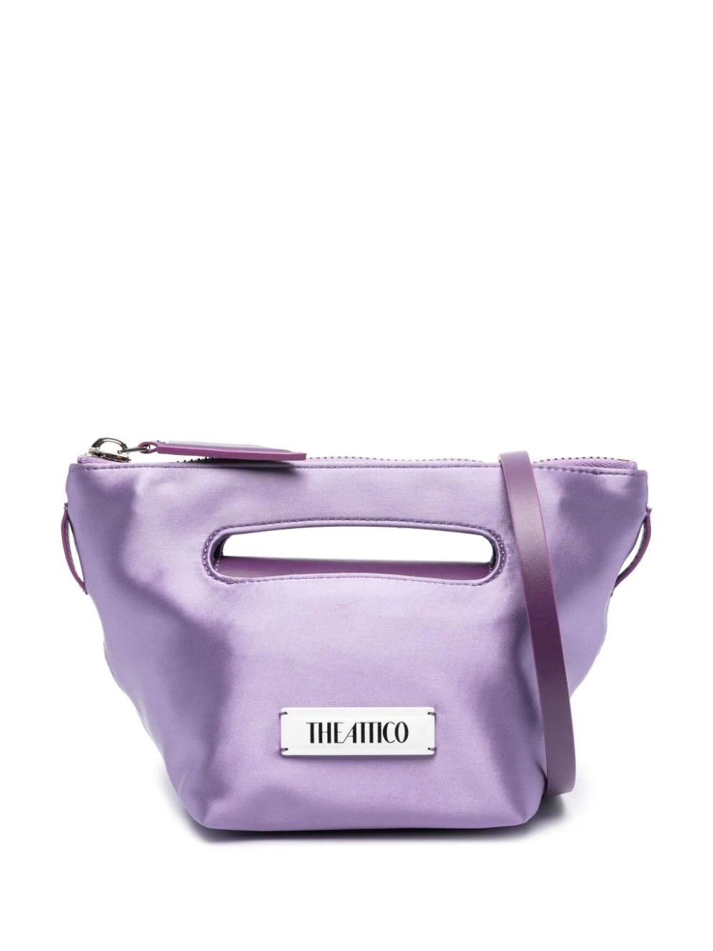 Shop Attico Via Del Giardini Shoulder Bag In Pink & Purple