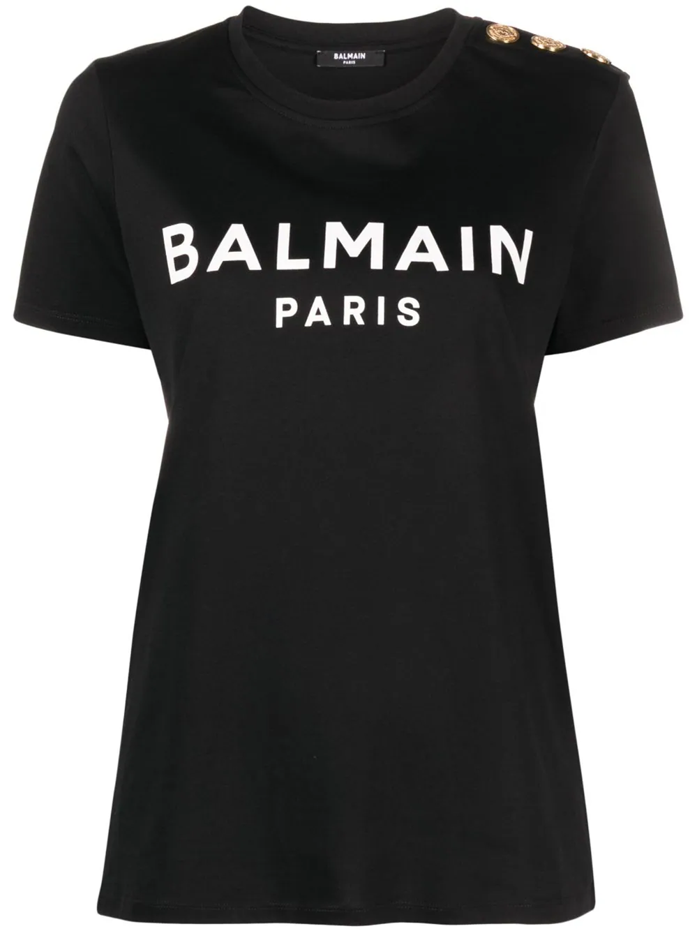 Balmain T-shirt With Print In Black