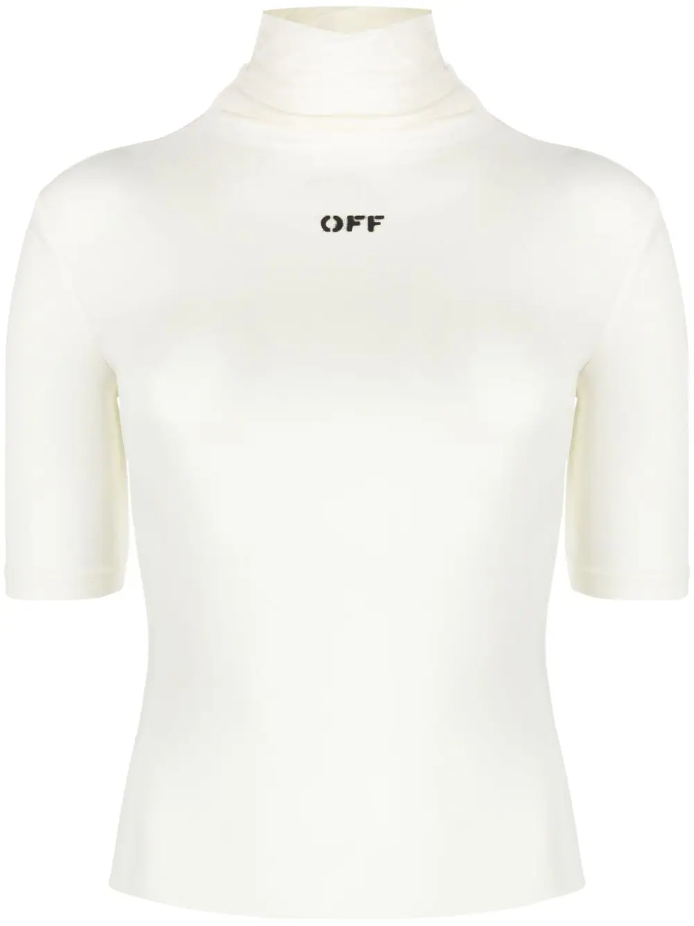 Off-white Off-stamp Second Skin Turtleneck Top In White