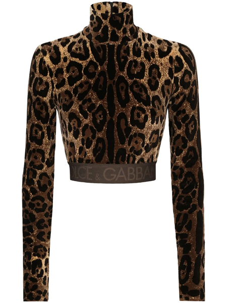 high neck leopard blouse