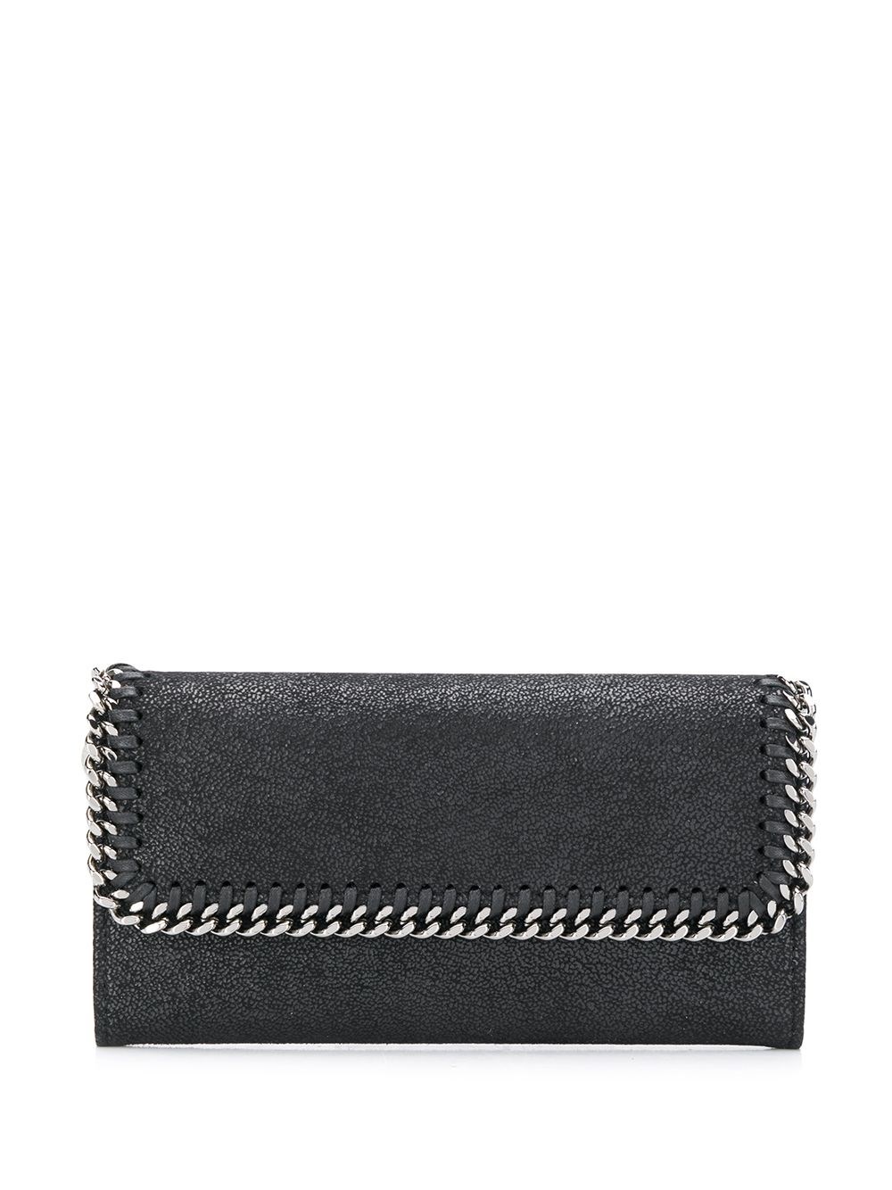 Stella Mccartney Falabella Chain Detail Wallet In Black