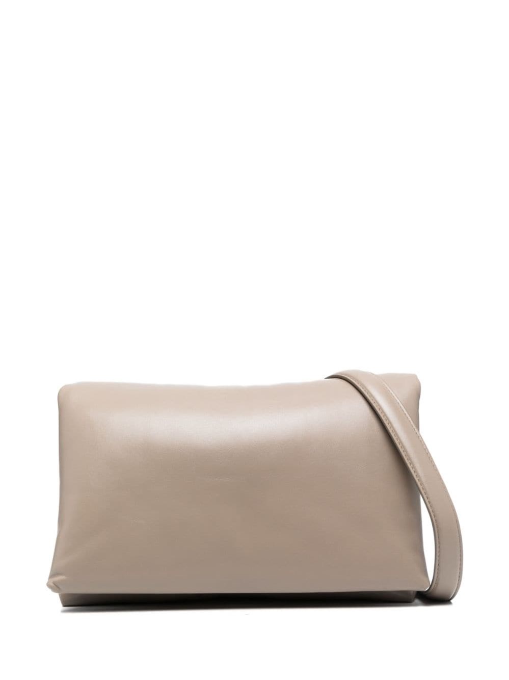 Marni Prisma Padded Leather Shoulder Bag In Brown
