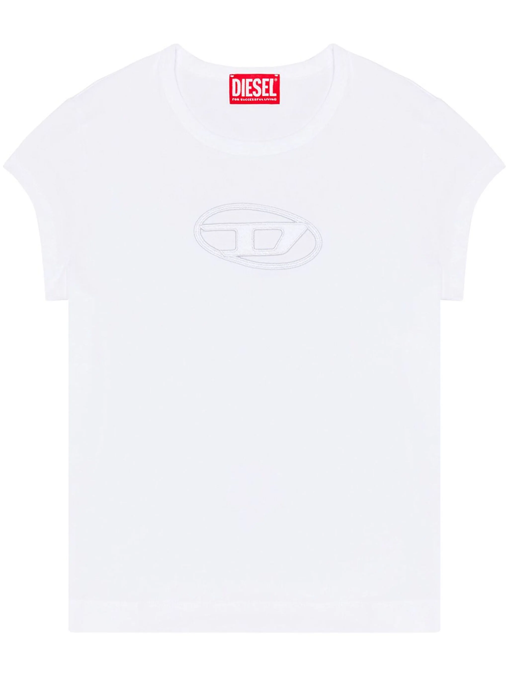 Diesel Angie T-shirt With Peekaboo Logo In White