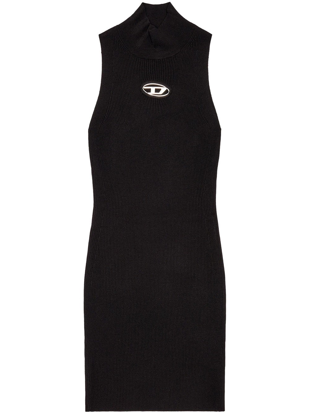 Shop Diesel M-onervax Dress With Application In Black
