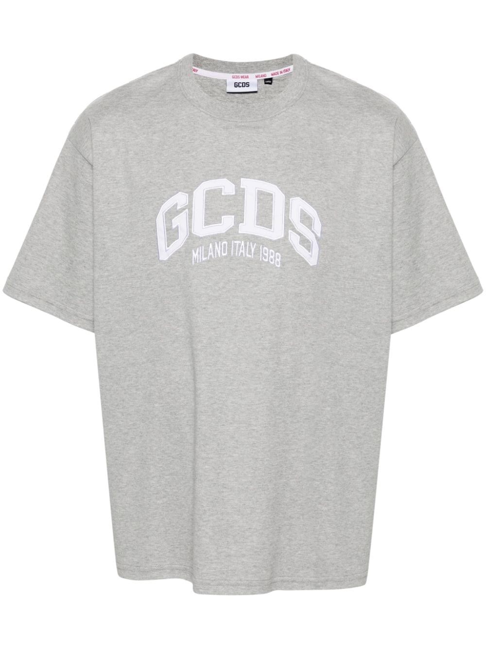 Gcds T-shirt With Application In Grey