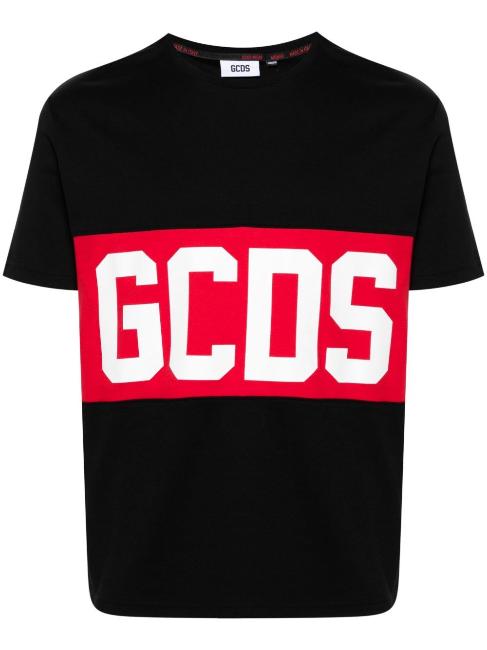 Shop Gcds Cotton T-shirt With Logo Print In Black