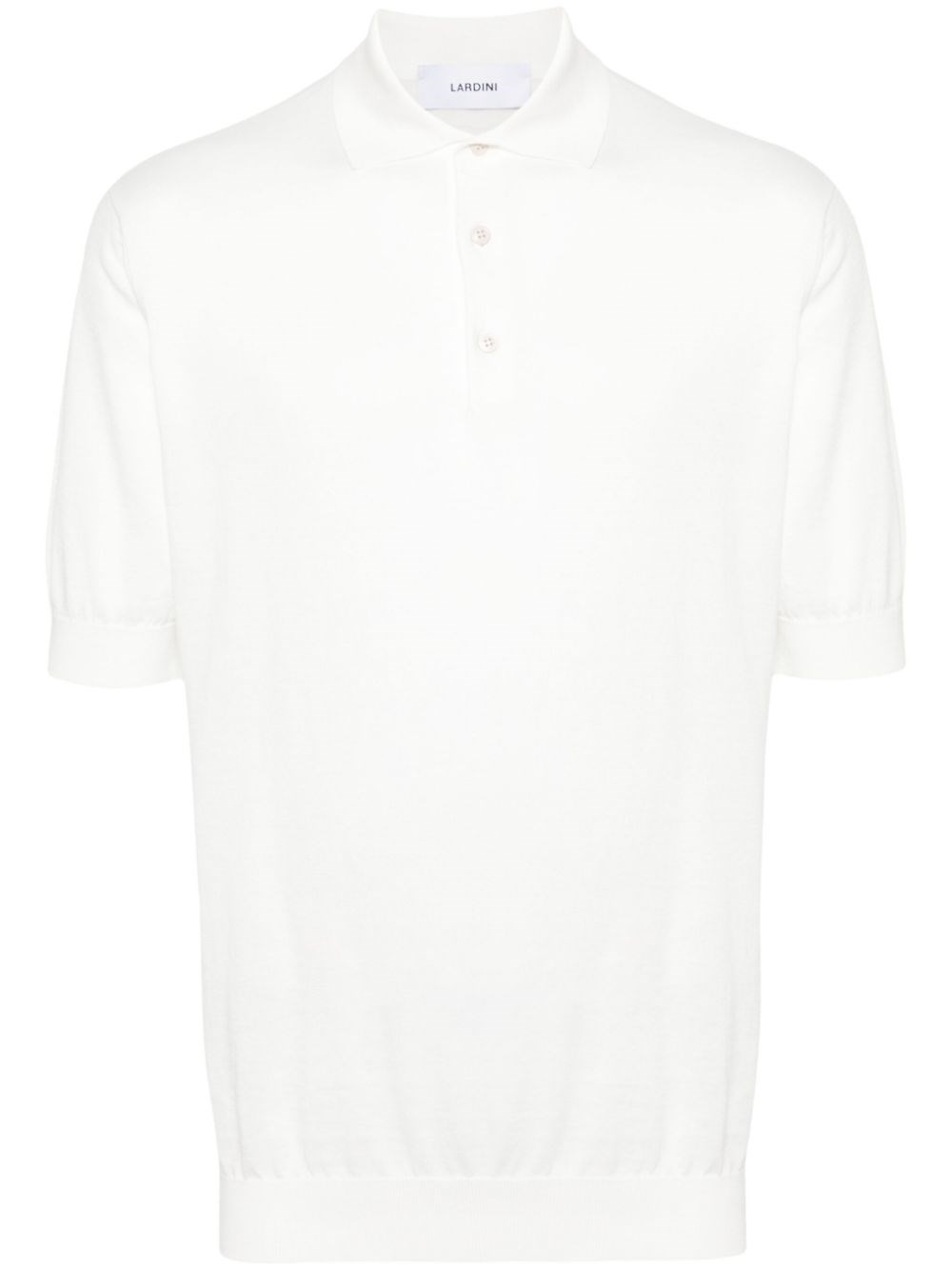 Shop Lardini Polo Shirt With Embroidery In White