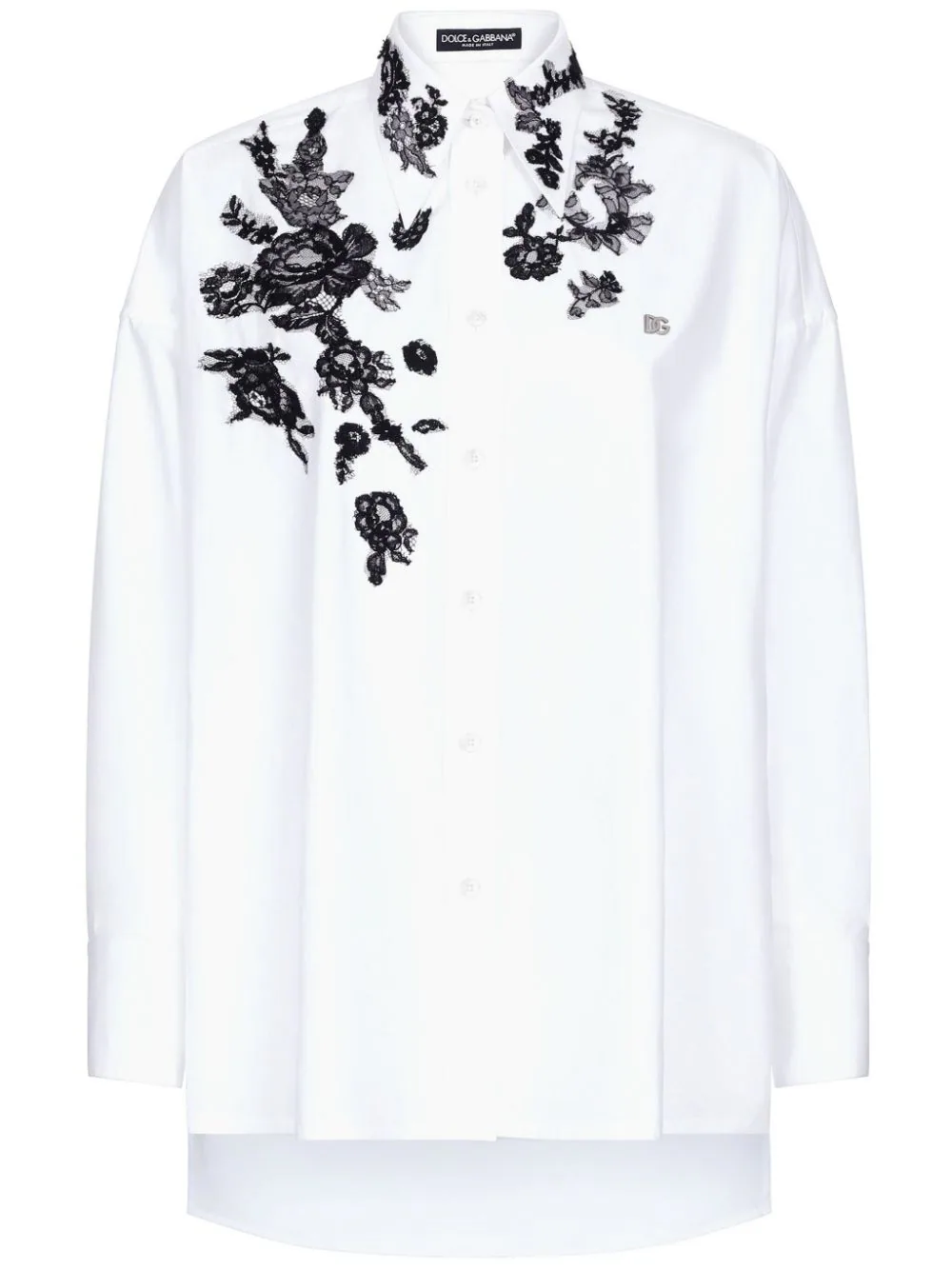 Shop Dolce & Gabbana Long Sleeved Shirt In White
