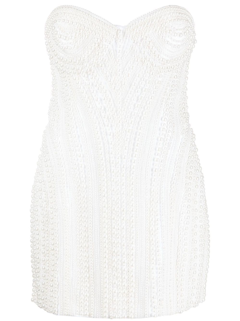 Shop Retroféte Short Dress With Decoration In White