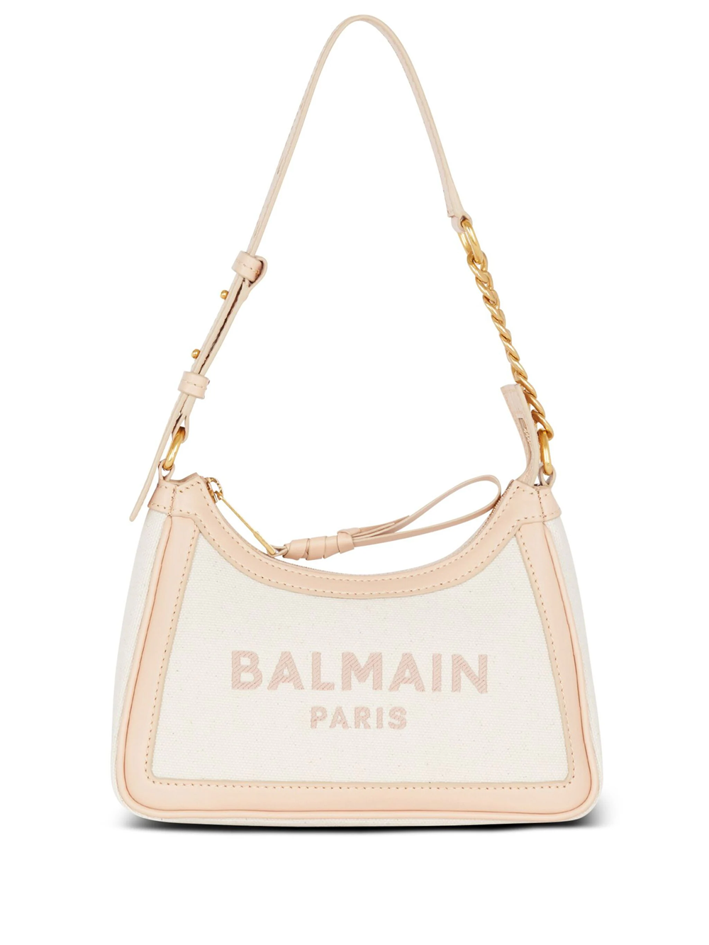 Balmain B-army Tote Bag With Embroidery In Nude & Neutrals