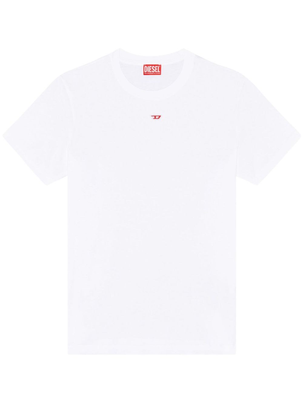 Shop Diesel T-shirt With Embroidery In White