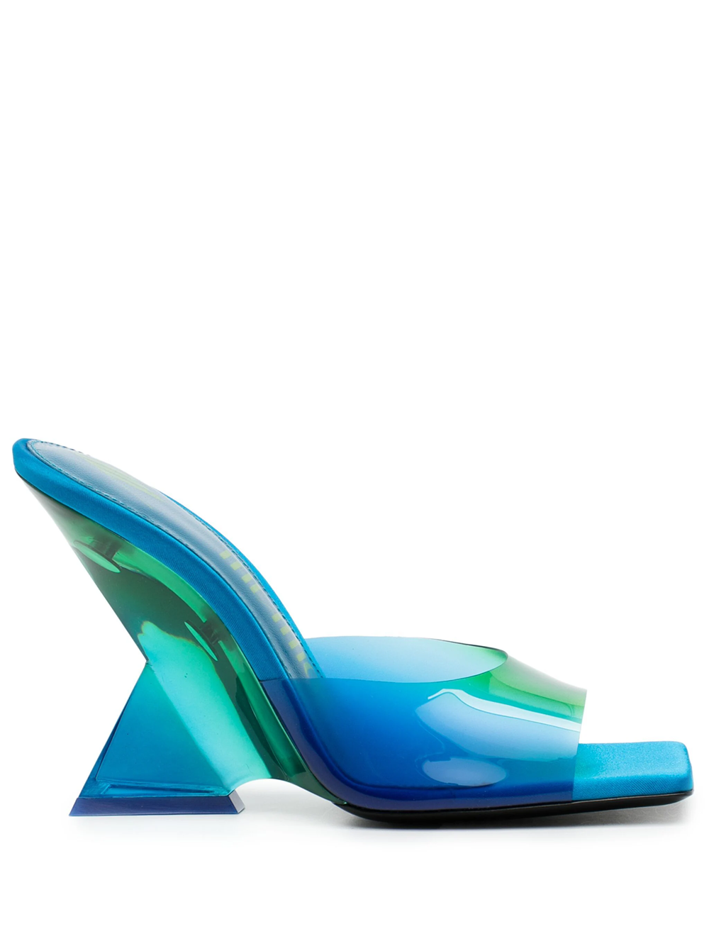 Shop Attico Cheope Mules With Shaded Effect 105mm In Blue