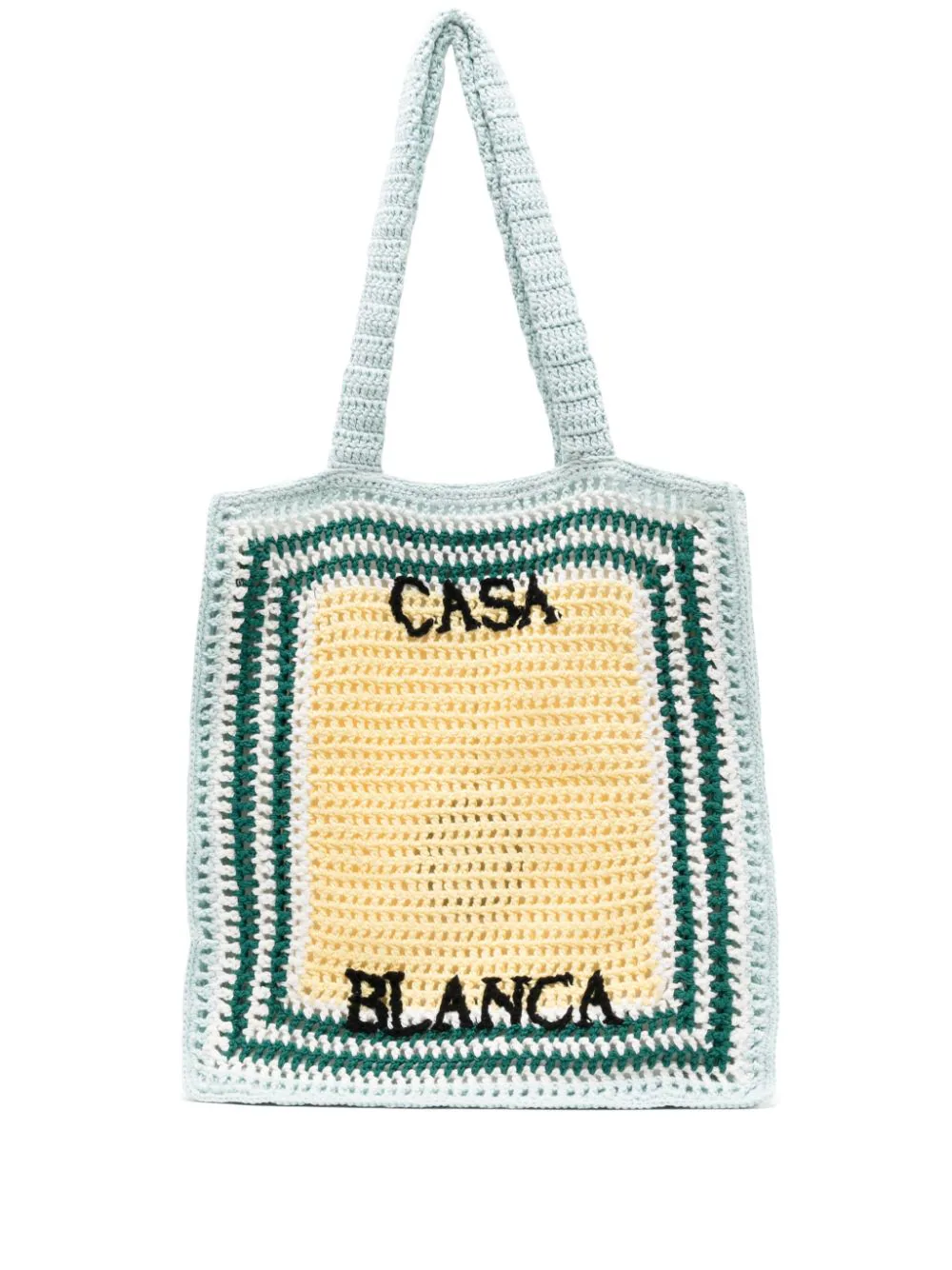 Shop Casablanca Crochet Tennis Tote Bag In Multicolour