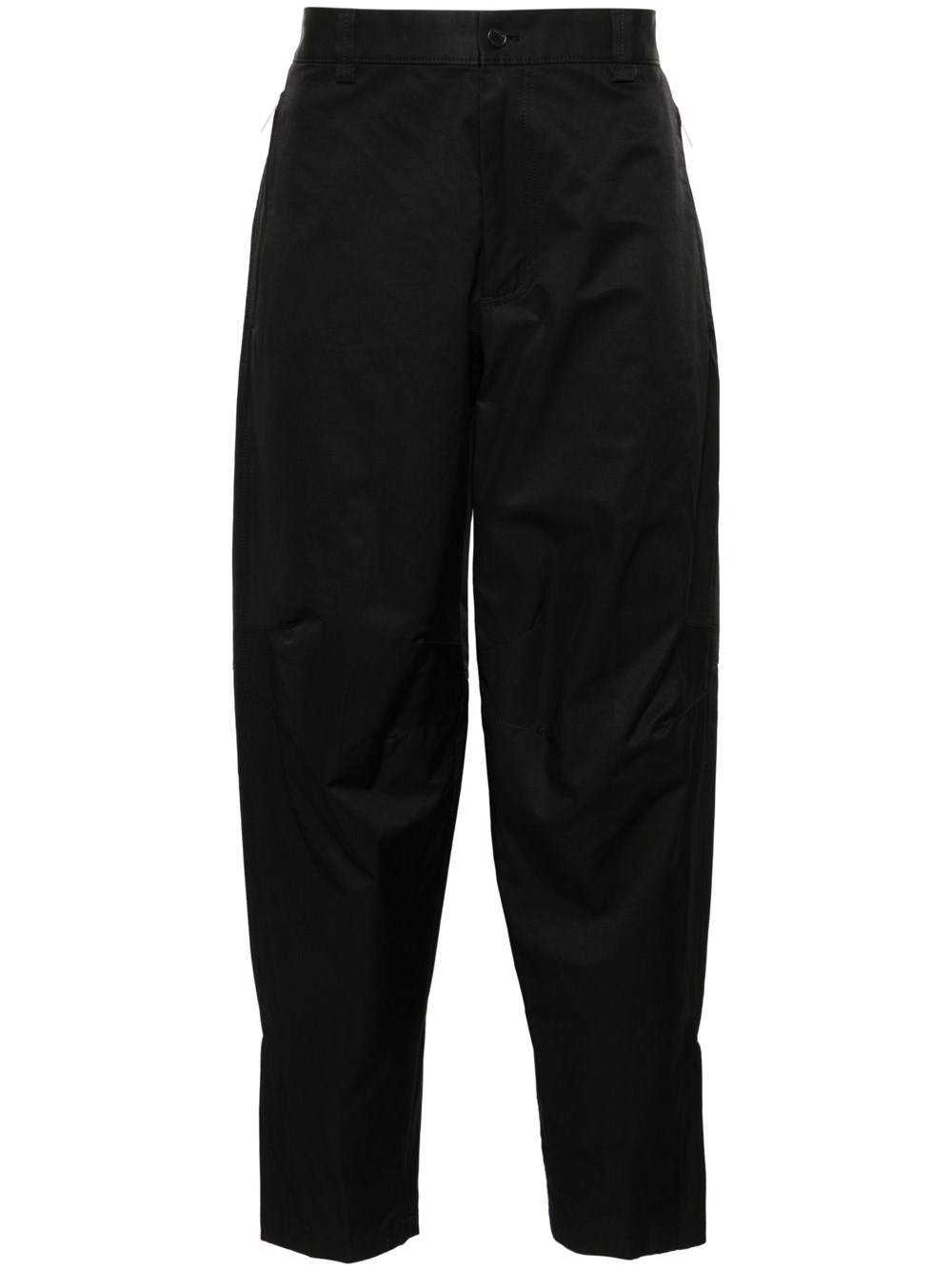 Shop Lanvin Tapered Biker Trousers In Black