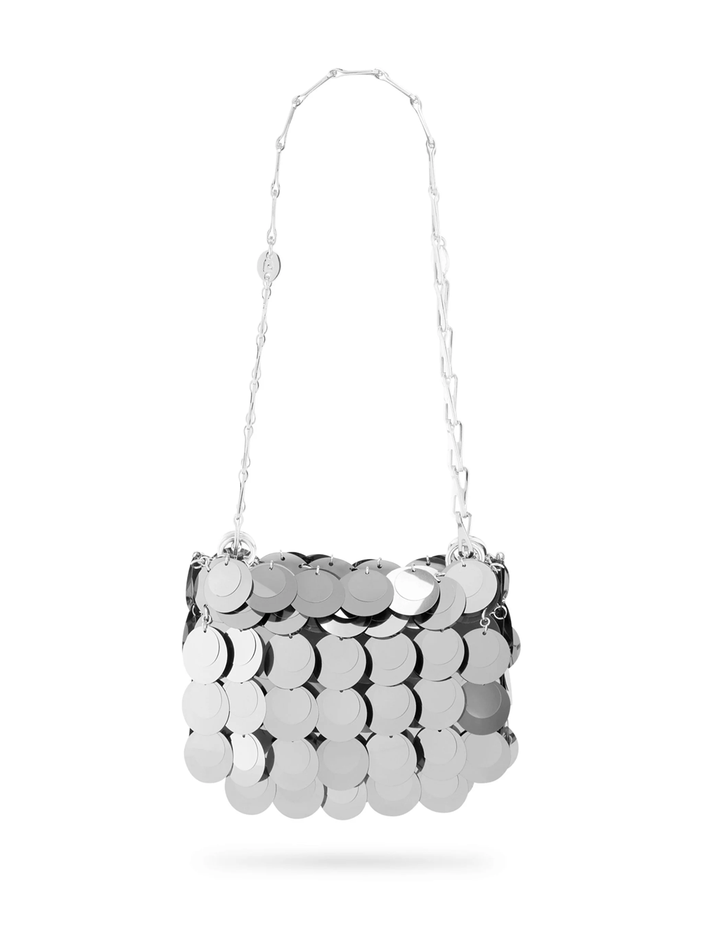 Shop Rabanne Mini Sparkle Bag In Metallic