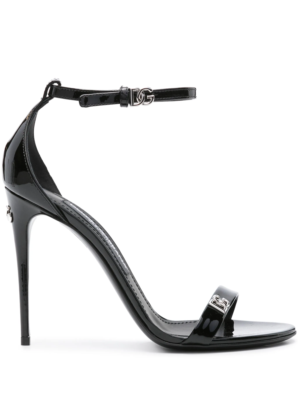 Shop Dolce & Gabbana Sandals With Logo Plaque In Black