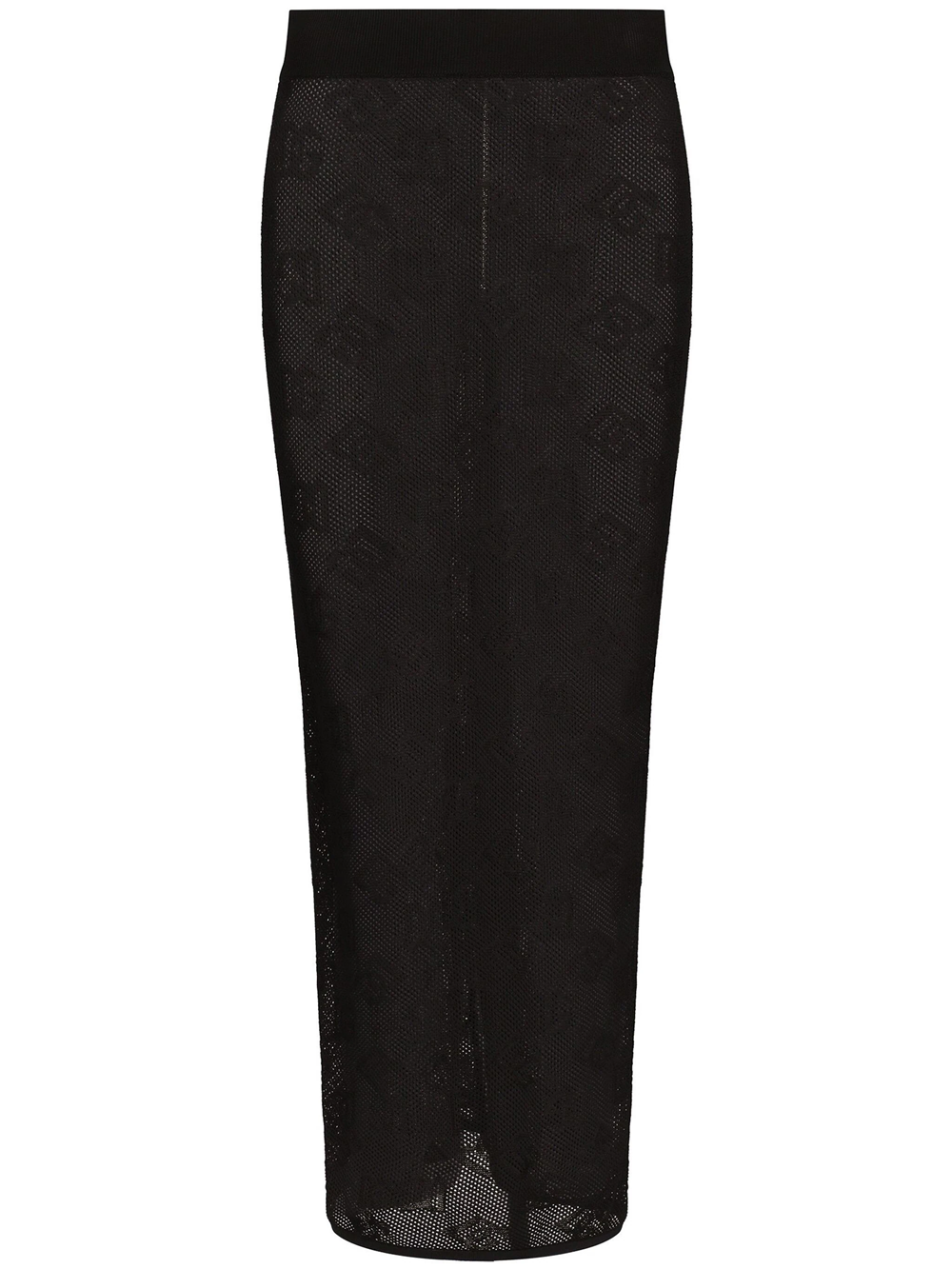 Shop Dolce & Gabbana Dg Jacquard Midi Skirt In Black