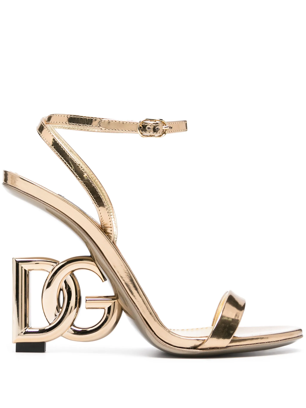 Shop Dolce & Gabbana Keira 105mm Sandals In Metallic