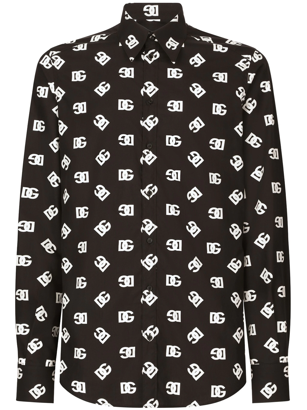 Dolce & Gabbana Shirt With Dg Print In Black