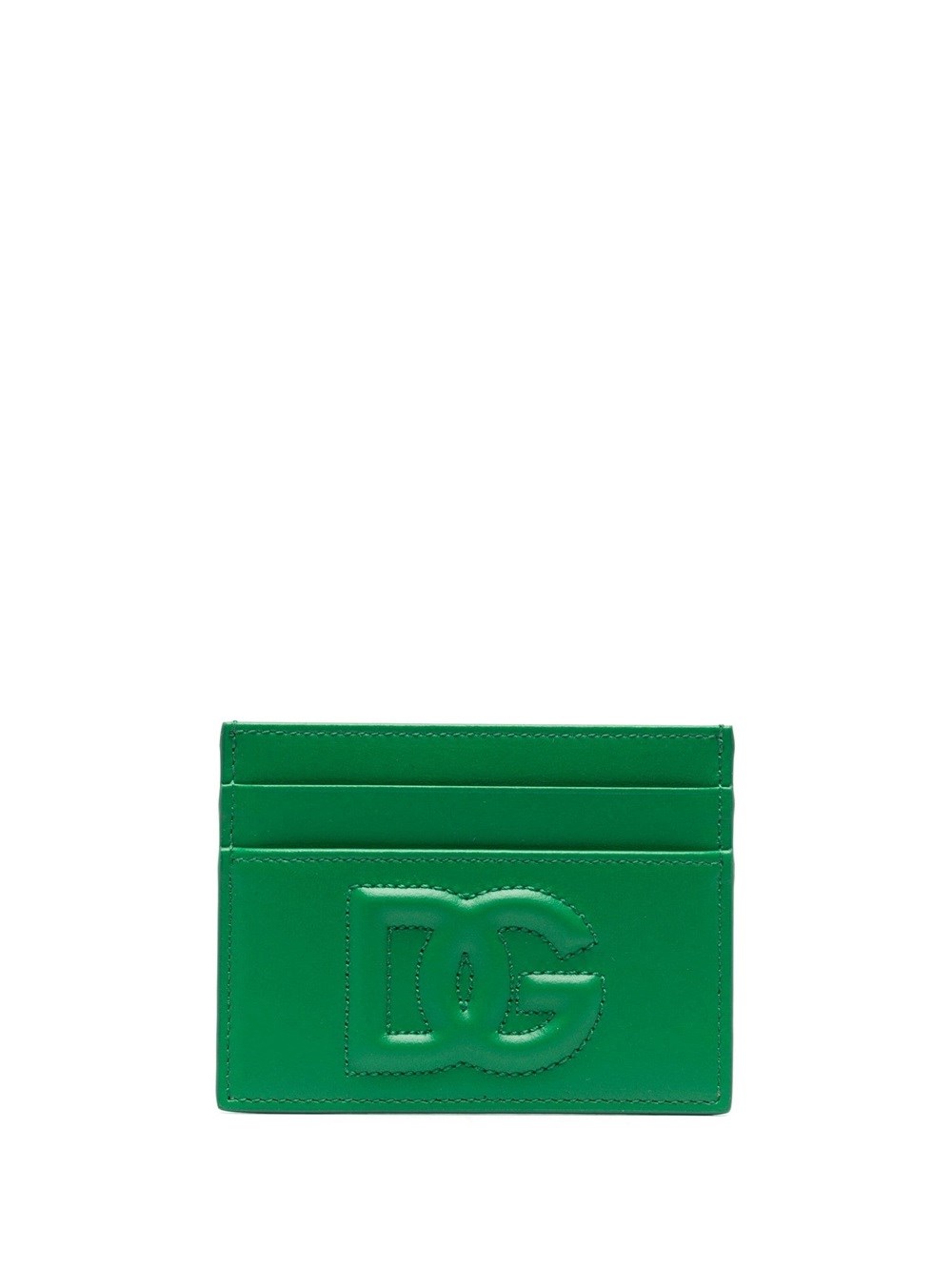 Dolce & Gabbana Card Holder With Embossed Logo In Green