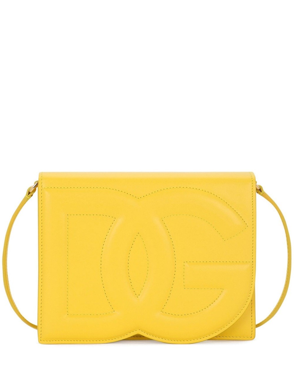 Shop Dolce & Gabbana Shoulder Bag With Dg Logo In Yellow & Orange
