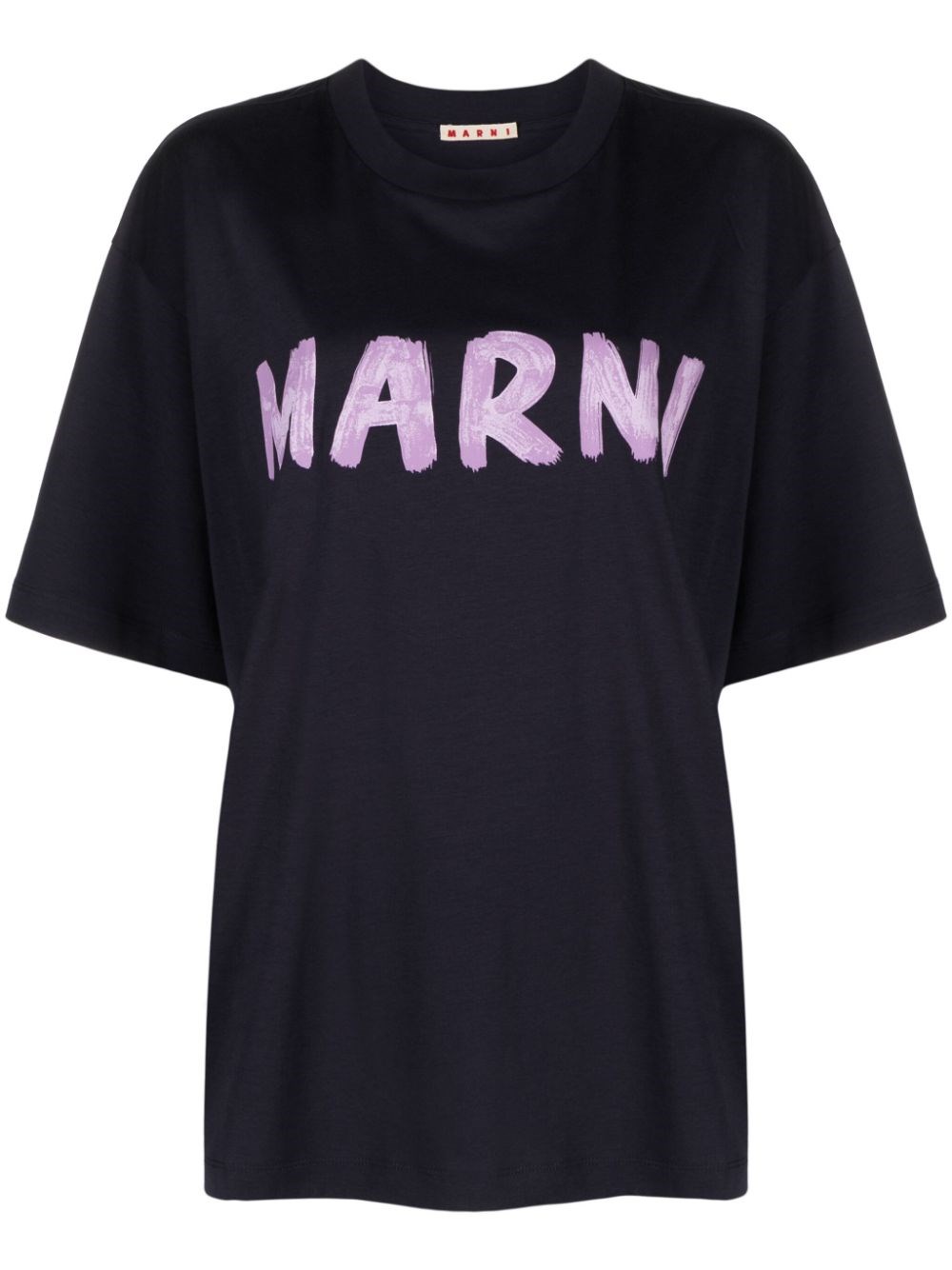 Shop Marni T-shirt With Print In Blue