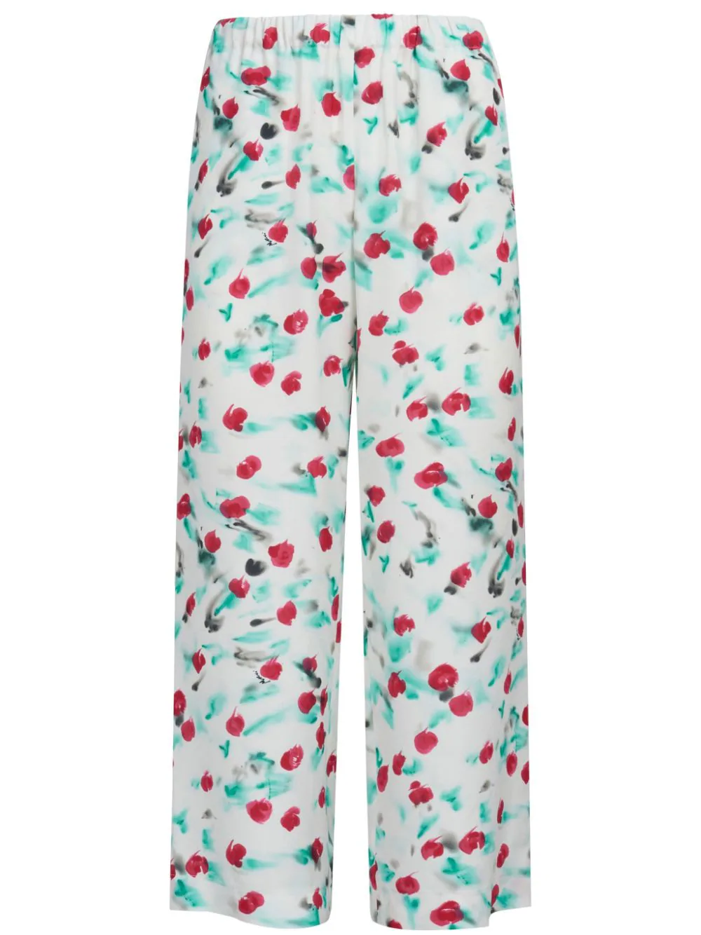 Shop Marni Floral Cropped Trousers In Multicolour