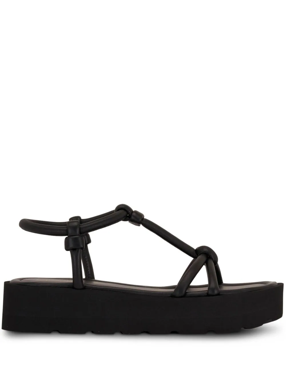 Shop Gianvito Rossi Open-toe Leather Sandals In Black