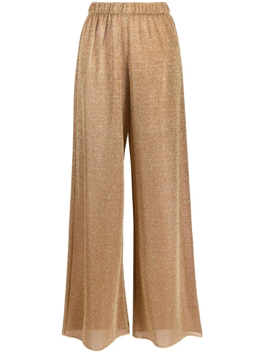 Shop Oseree Lumière Wide-leg Trousers In Brown