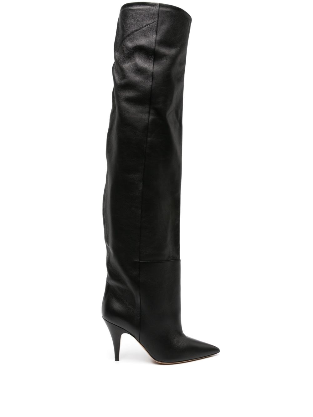 Shop Khaite River 90mm Knee-high Boots In Black