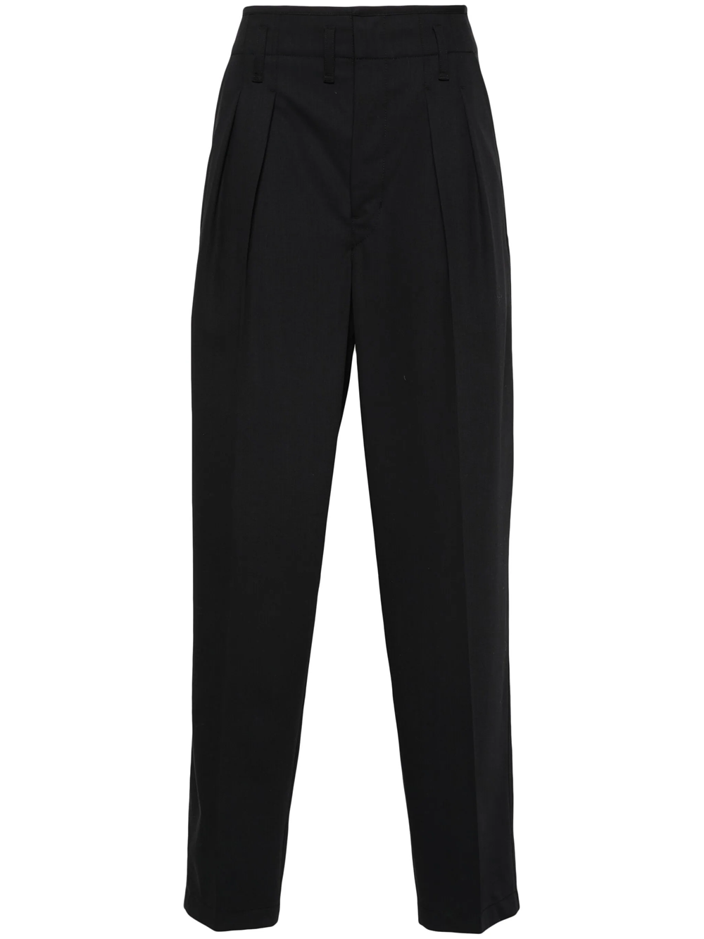 Shop Lemaire Tailored Trousers With Pleats In Black