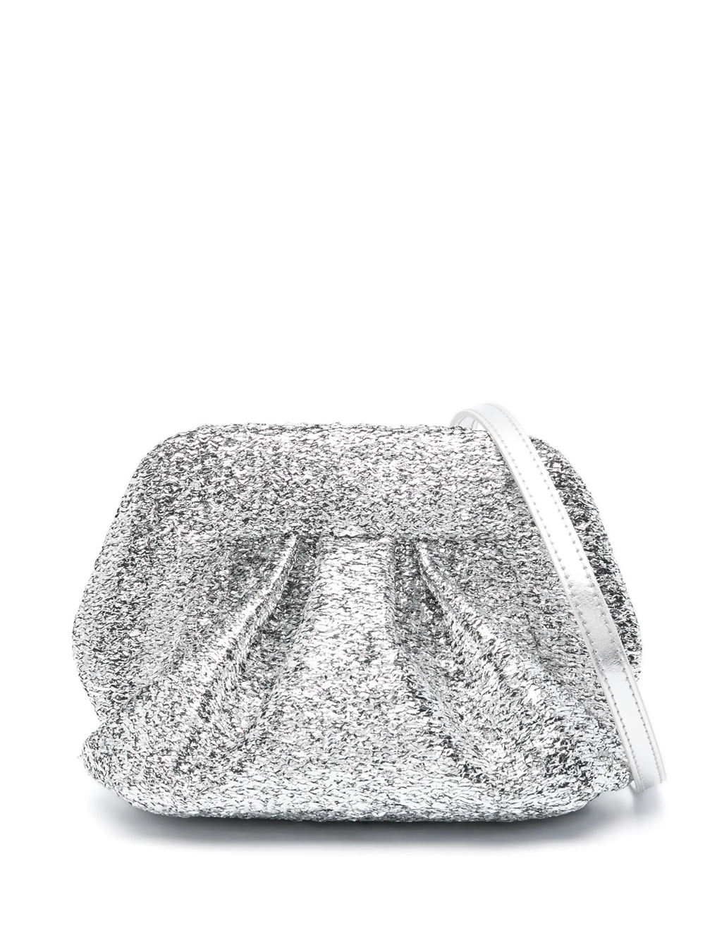 Themoire' Gea Sparkling Clutch Bag In Silver