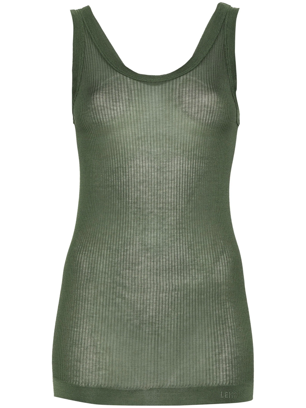 Shop Lemaire Semi-transparent Tank Top In Green